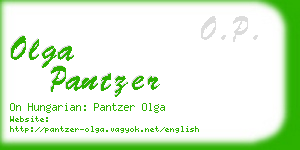 olga pantzer business card